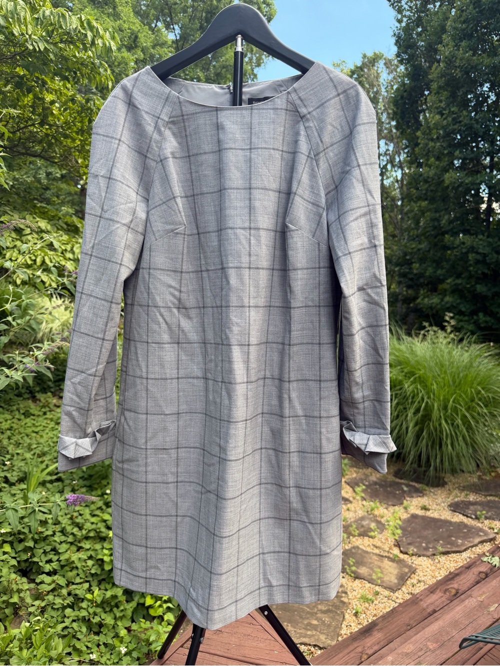 Banana Republic Plaid Shift Dress- Size 8